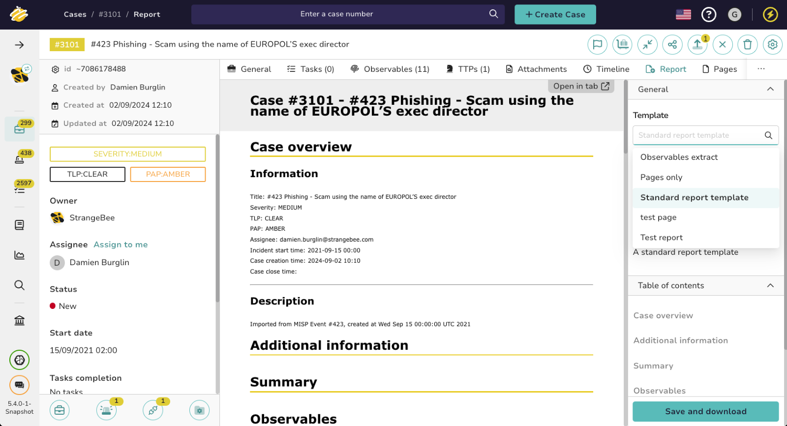 TheHive 5.4 is out: dark mode, better reporting and more